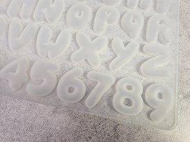 Molde silicona letras redondeadas